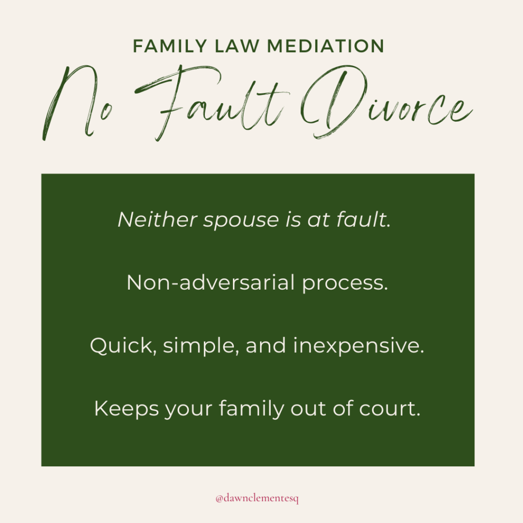No Fault Divorce Mediation.